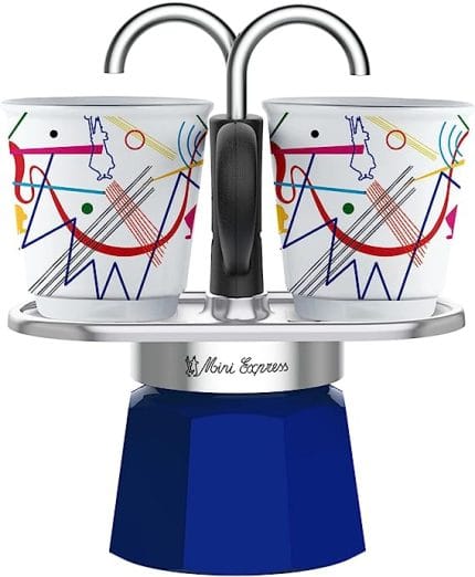 Bialetti Mini Express Set za 2 Šoljice + 2 Šoljice Crvene Boje